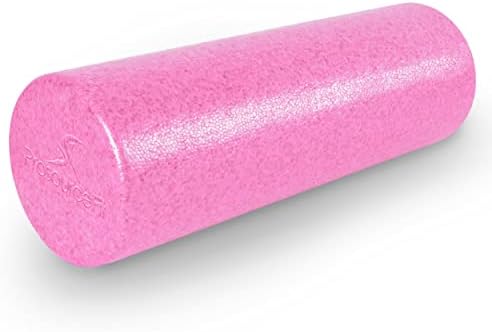 ProsourceFit High Density Foam Rollers 18 - inches long, Firm Full Body Athletic Massager for Back Stretching, Yoga, Pilates, Post Workout Trigger Point Release, Pink