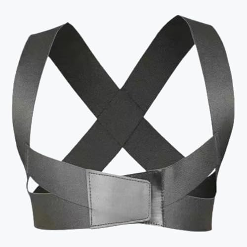 1Pcs Posture Corrector with Shaped Biomechanical Design Comfort Fit Back Brace Corrects Hunchback Adjustable Shoulder Straightener Full Size Mid Spine Support Neck Upper Pain Relief(Black) (Small)