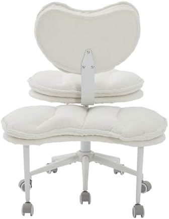 Cross Legged Office Chair, Swivel Footstool & Memory Foam Seat