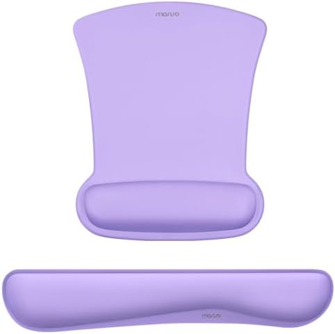 MOSISO Wrist Rest Support for Mouse Pad & Keyboard Set, Light Purple