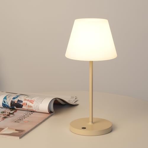 WEILAILUX Small Outdoor Table Lamp, Shower Lamp Waterproof (Mini Khaki)