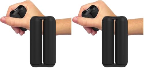 ONO Roller - Handheld Fidget Toy for Adults | Help Relieve Stress, Anxiety, Tension | Promotes Focus, Clarity | Compact, Portable Design (Black, Full Size - ABS Plastic) (Pack of 2)
