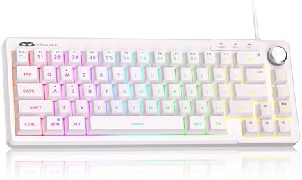 MageGee Mini 60% Gaming Keyboard, RGB Backlit Ultra-Compact Keyboard, TS68 Ergonomic Waterproof Mechanical Feeling Office Computer Keyboards for PC, MAC, PS4, Xbox ONE Gamer