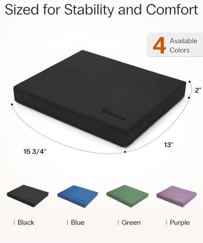 StrongTek Foam Balance Pad, High-Density TPE, 15.8 x 13 x 2 in, Non-Slip