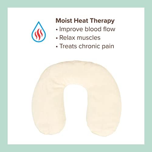 Bed Buddy Microwavable Heating Pad and Cooling Neck Wrap, Comfort Wrap for Neck and Shoulders, Microwavable for Moist Heat Therapy and Freezable for Cooling, White, Lavender & Chamomile Aromatherapy