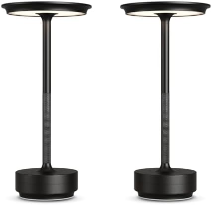 2 Pack Cordless Table Lamps Rechargeable, 5000mAh LED Table Light