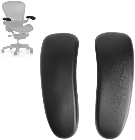MingYi.office Vinyl Arm Pads Caps for Herman Miller Classic Aeron Chair Graphite Black