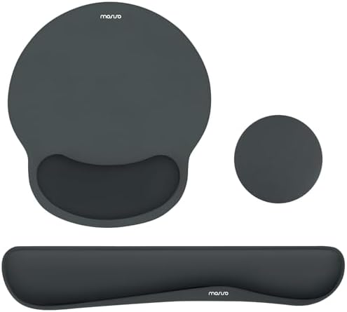 MOSISO Wrist Rest Support for Mouse Pad&Keyboard Set, Slate Gray