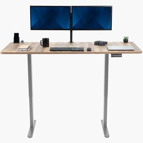VIVO Reclaimed Wood 71 x 30 in Standing Desk, DESK-KIT-E2G7P
