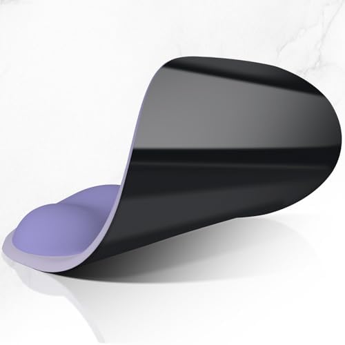 ITNRSIIET Ergonomic Mouse Pad, Cushioned Gel Wrist Rest, Non-Slip Base, Smooth Surface, Compatible with All Mice for Office & Gaming, Desk Accessory, 9.5 x 8.2 inch, Purple