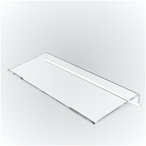 BEEGO Ergonomic Computer Keyboard Stand - Clear Acrylic Keyboard Riser Tilted Keyboard Holder Keyboard Tray with White Non-Slip Strip for Easy Typing at Home School Office Desk Accessories