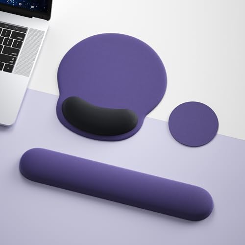 Mouse Pad with Keyboard Wrist Rest,Ergonomic Mousepad Support Set