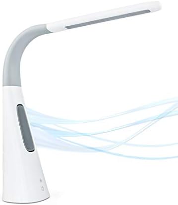 LED Desk Lamp with Fan, Bladeless Quiet 500 Lux Eye-Caring Table Lamp