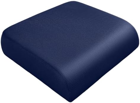 YOUFI Extra Thick Large Seat Cushion, Gel Memory Foam Cushion with Carry Handle Non Slip Bottom, Pain Relief Coccyx Cushion for Wheelchair Office Chair (Navy Blue, 19" x 17.5" x 4")