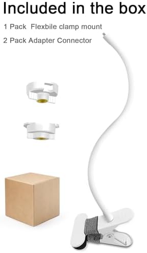 Baby Monitor Mount Compatible with HelloBaby HB6550/HB65/HB66/HB248,ANMEATE SM935E Baby Monitor Camera 15.7 inches Flexible Clip Clamp Mount Long Gooseneck Arm, Baby Monitors Holder Without Tools