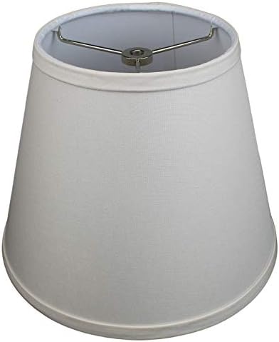 FenchelShades.com Lampshade 6" Top Diameter x 10" Bottom Diameter x 8" Slant Height 6x10x8" with Spider Attachment Diameter 0.4 Inch for Lamps with a Harp (Ivory)