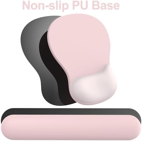 Ergonomic Mouse Pad with Wrist Rest and Keyboard Wrist Rest, Gel Mousepad