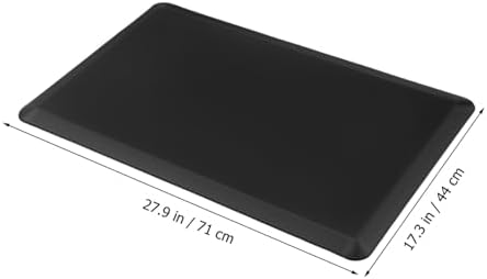 BESTOYARD Cushioned Anti-Fatigue Mat 44x71x1.2CM Non-Slip Kitchen Floor Mat for Standing Desk Ergonomic Comfort Pad for Office and Home Use Black
