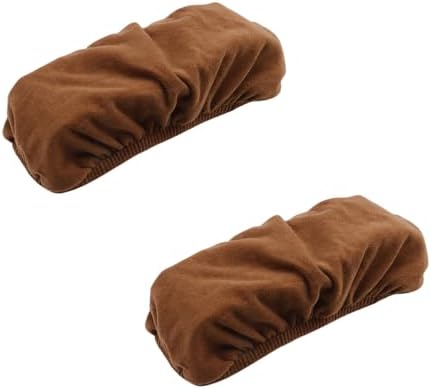 Office Chair Armrest Slipcovers Covers Pads (Brown)