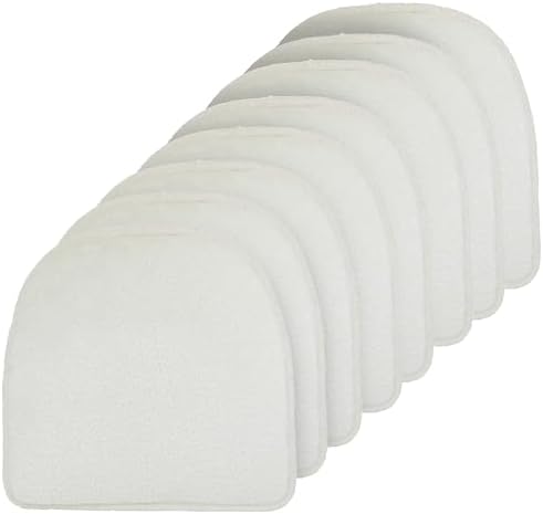 Klear Vu Raindrop The Gripper Non Slip Chair Cushions, Soft & Comfortable Seat Pad, Sitting Pillow for Kitchen, Dining or Office, 8 Count (Pack of 1), White