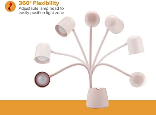 Bostitch Office LED2105-PNK Dimmable Lamp with Storage Cup, Three Brightness Levels, Touch Sensitive Dimmer, Energy-Efficient, Pink