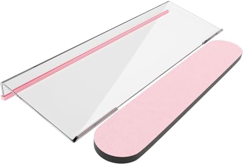 KOTEMON Acrylic Tilted Computer Keyboard Stand for Ergonomic Typing, Keyboard Tray Holder with Silicone Non-Slip Case, Clear