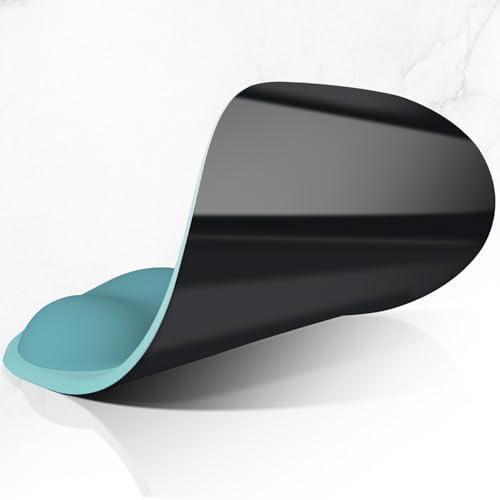 ITNRSIIET Ergonomic Mouse Pad, Cushioned Gel Wrist Rest, Non-Slip Base, Smooth Surface, Compatible with All Mice for Office & Gaming, Desk Accessory, 9.5 x 8.2 inch, Light Green