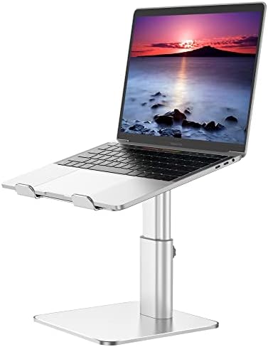 BESIGN LSX6N Laptop Stand, Ergonomic Adjustable Notebook Riser, Computer Holder, Laptop Mount Compatible with 10-15.6" Laptops, Silver