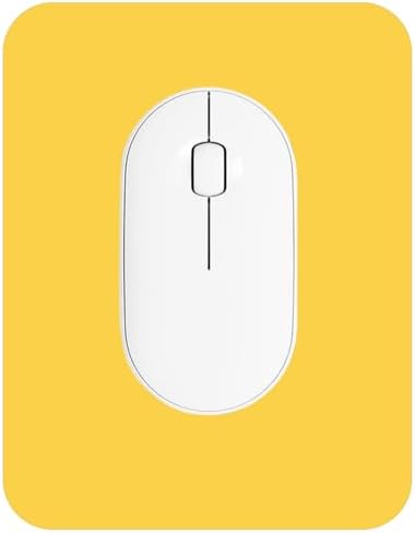 Small Mouse Pad 6 x 8 Inch, Horizontal and Vertical Flexible use. Great for Traveling, Wireless laptops, Keyboard Trays, Offices, etc. (Yellow)