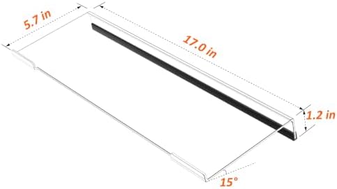 Egchi Computer Keyboard Stand PC Keyboard Stand, Acrylic Tilted Keyboard Stand for Ergonomic Typing Clear Keyboard Tray for Easy Typing and Working, Keyboard Holder with Silicone Non-Slip Case