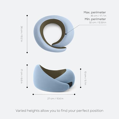 Ostrichpillow GO Travel Pillow, 360° Memory Foam Support, Soft & Washable