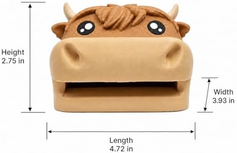 Highland Cow Sticky Note Holder, 3D Printed Desk Organizer