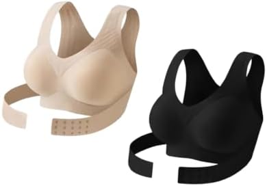 Posture Corrector Bras Women Front Closure Cross Back Wireless Posture Bra