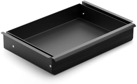 Under Desk Drawer, Black Solid Wood Panel – Sturdy Ball Bearing Slides, Easy Under-Desk Mount, Integrated Handle, Desktop Organizer for Office & Home Workstation