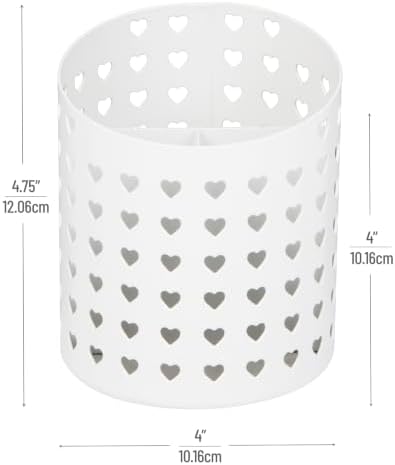 Mind Reader Metal Pen Cup Organizer, White