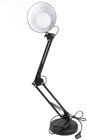 Kavolet Portable Eye Protection Folding Desk Lamp LED Reading Light with Clamp for Study Bedroom (Black)