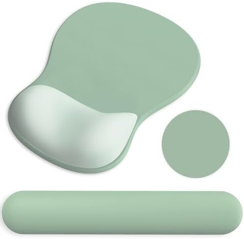Ergonomic Mouse Pad with Wrist Rest and Keyboard Wrist Rest, Gel Mousepad