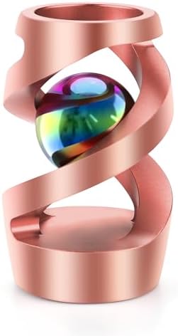 Kinetic Spinning Desk Toy, ADHD Stress Fidget Desktop Decor Rose Gold