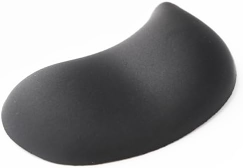 Ergonomic Mouse Wrist Rest Pad, Small Gel Mouse Keyboard Support Cushion Non-Slip Base, for Easy Typing and Wrist Pain Relief Office Computer, Laptop, PC Gaming (Black)