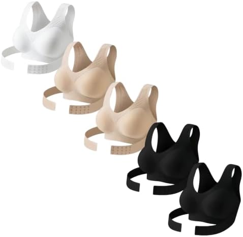 Posture Corrector Bras Women Front Closure Cross Back Wireless Posture Bra