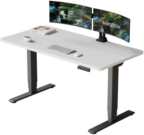 SANODESK Dual Motor Standing Desk 220lbs Height Adjustable Desk