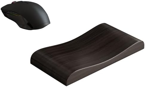 Wooden Wrist Rest for Mouse and Keyboard, Ergonomic Design for Wrist Pain Relief, Smooth No Odor and Easy to Clean, Support Wrist to Coding Typing and Playing