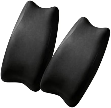 Memory Foam Armrest Pads, Pressure Relief Elbow Cushion, Non-Slip Hook & Loop Straps for Office, Gaming Chair & Wheelchair, Machine Washable, 2-Pack