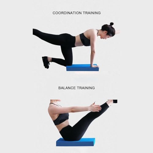 Yoga Knee Pad Foam Balance Pad Physical Therapy Core Balance Disc Extra Thick Non-Slip Exercise Floor Mat for Gym Fitness Stretching Pilate,40×33×5cm,Blue