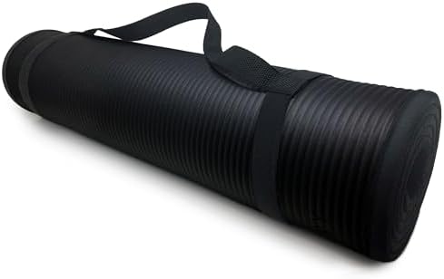 MICRODRY Multi-Purpose Fitness Mat, Cushioned & Non-Slip Foam for Yoga, Pilates, HIIT, Skid-Resistant and Tear-Resistant, 24"x72" with Carry Strap