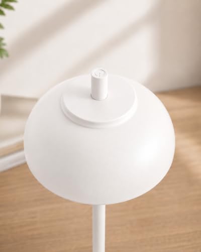 White Cordless Table Lamps, Rechargeable LED Touch Lamp, 2 Pack