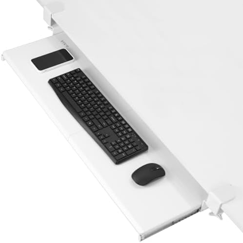 VIVO White Extra Large Clamp-on 34 x 11 in Keyboard Tray, MOUNT-KB15EW