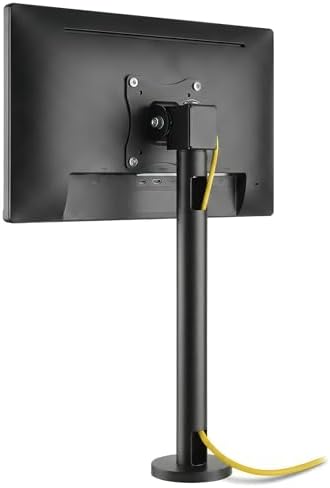 Mount-It! Fixed Height POS Monitor Mount – 19.7” Monitor Pole Mount for Retail Checkout Counters and Point of Sale Systems, Bolt-Down Base, VESA 75x75 & 100x100, Fits 13–32” Monitors, 33 lb Capacity