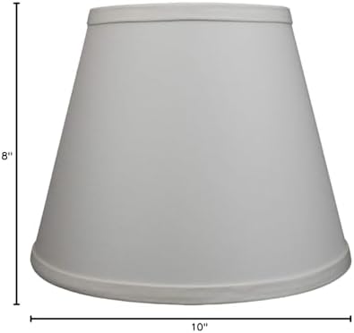 FenchelShades.com Lampshade 6" Top Diameter x 10" Bottom Diameter x 8" Slant Height 6x10x8" with Spider Attachment Diameter 0.4 Inch for Lamps with a Harp (Ivory)