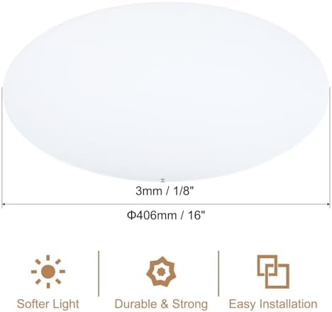 PATIKIL Lampshade Diffuser, 16" Diameter Frosted White